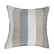 Pom Pom at Home Monterey Ocean and Natural Linen Striped Pillow with Insert  ~ 20 x 20