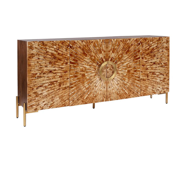 Crestview Collection Safari Bone Inlay Sideboard