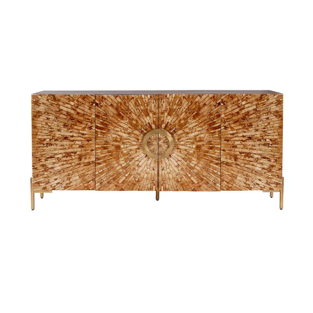 Crestview Collection Safari Bone Inlay Sideboard