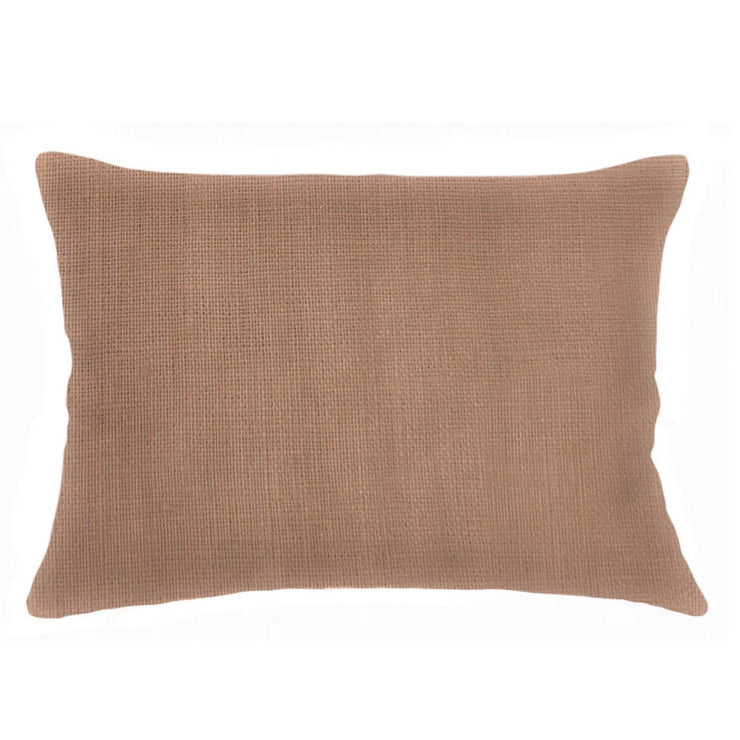 Anaya Home So Soft Linen Latte Lumbar Pillow 14x20 With Down Insert