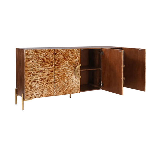 Crestview Collection Safari Bone Inlay Sideboard