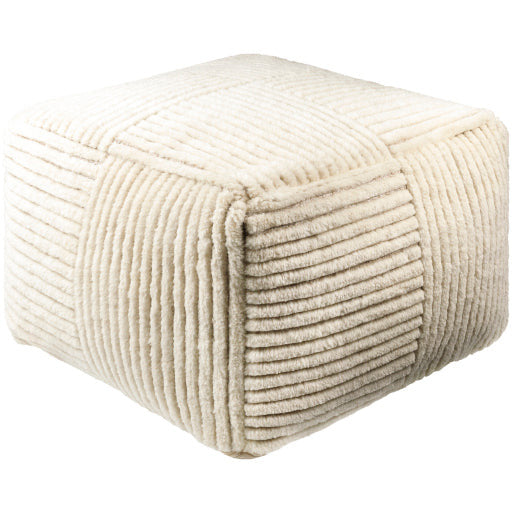 Surya Tunisia Modern Hand Knotted Wool Pouf Ottoman TUPF-001