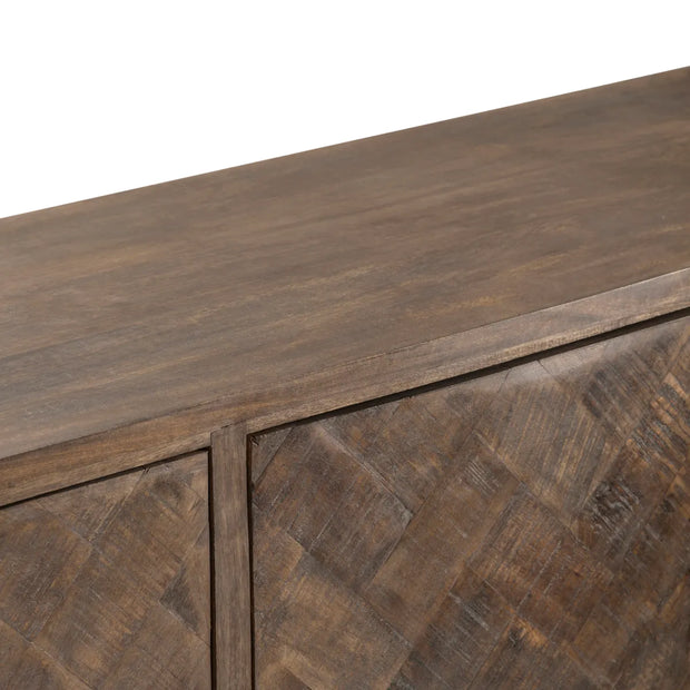 Crestview Collection Rowley Herringbone Sideboard