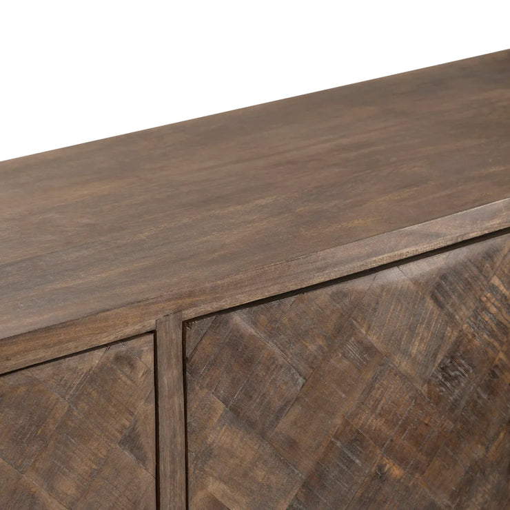 Crestview Collection Rowley Herringbone Sideboard