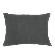 Anaya Home So Soft Linen Antique Grey Lumbar Pillow 14x20 With Down Insert