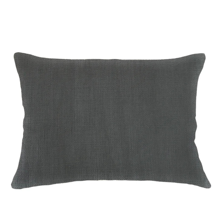 Anaya Home So Soft Linen Antique Grey Lumbar Pillow 14x20 With Down Insert