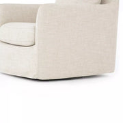 Four Hands Banks Swivel Chair ~  Cambric Ivory Slipcover Performance Fabric