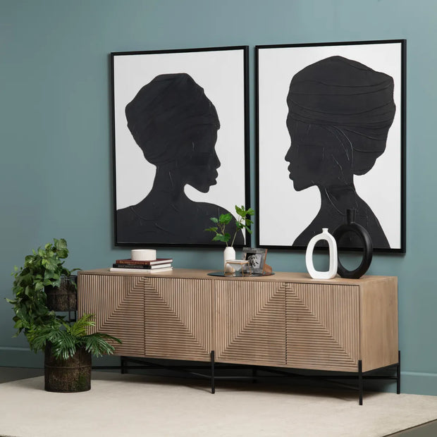 Crestview Collection Cordell Wood Four- Door Sideboard