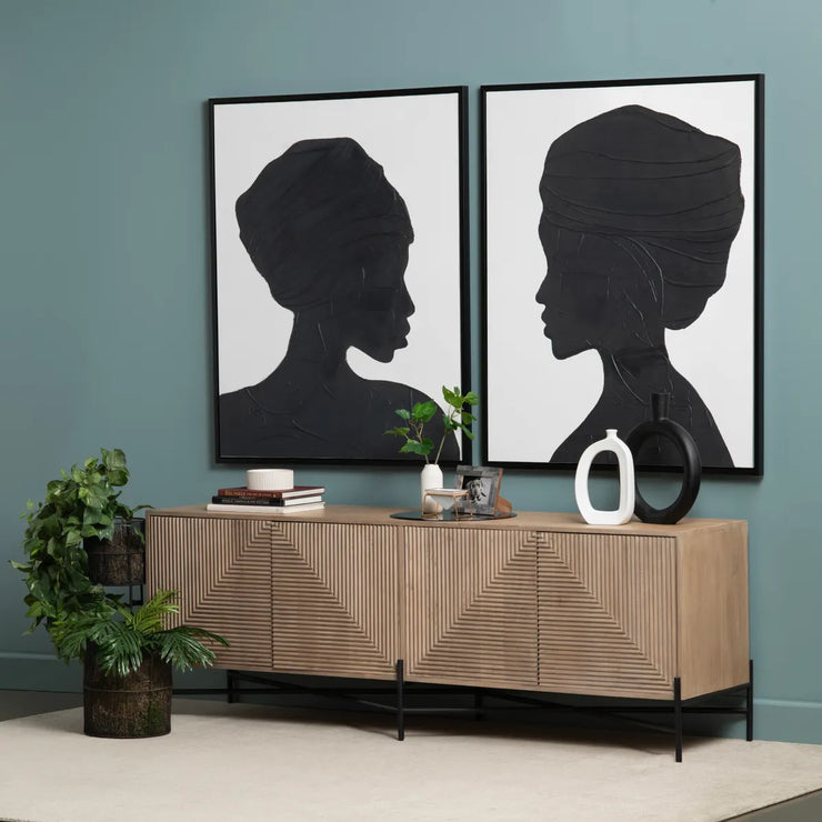 Crestview Collection Cordell Wood Four- Door Sideboard