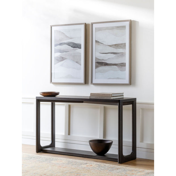 Surya Callister Modern Black Wood Console Table