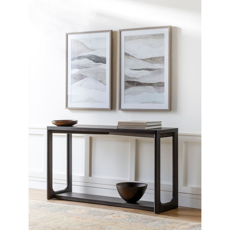 Surya Callister Modern Black Wood Console Table