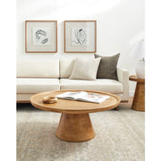 Surya Amira Modern Natural Mango Wood Round Coffee Table AMIR-001