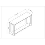 Surya Callister Modern Black Wood Console Table