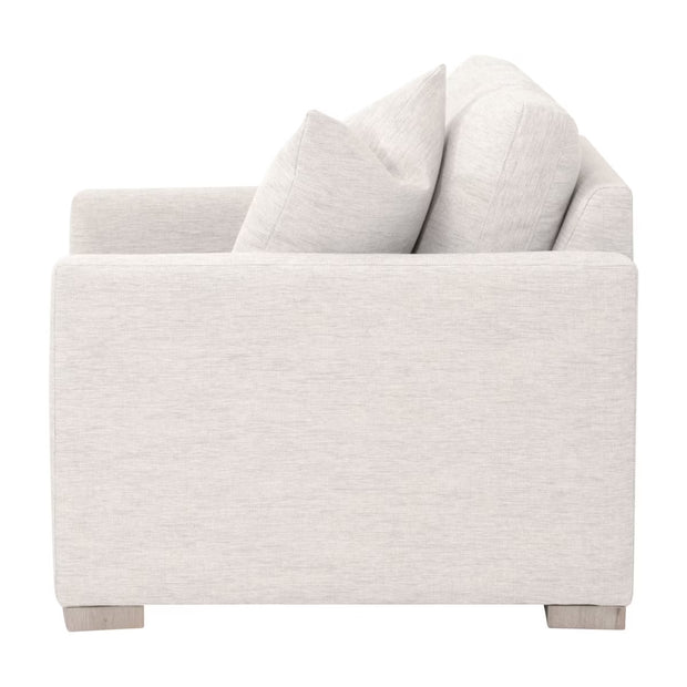 Essentials For Living Clara Slim Arm Sofa Chair~ Performance Stone Basketweave, Natural Gray Oak