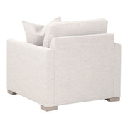 Essentials For Living Clara Slim Arm Sofa Chair~ Performance Stone Basketweave, Natural Gray Oak