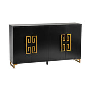 Crestview Collection Corinthian Modern Black Sideboard