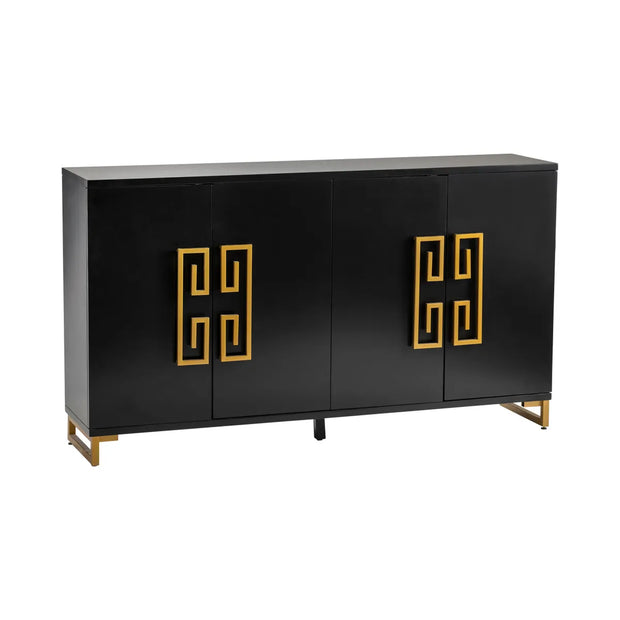 Crestview Collection Corinthian Modern Black Sideboard