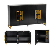 Crestview Collection Corinthian Modern Black Sideboard