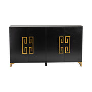 Crestview Collection Corinthian Modern Black Sideboard