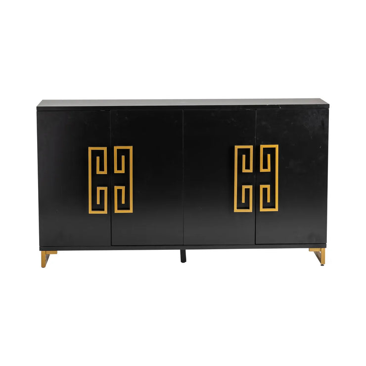 Crestview Collection Corinthian Modern Black Sideboard