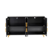 Crestview Collection Corinthian Modern Black Sideboard