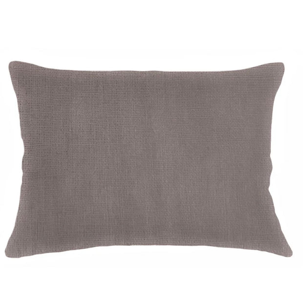Anaya Home So Soft Linen Taupe Lumbar Pillow 14x20 With Down Insert