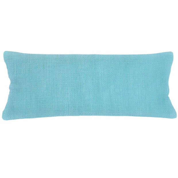 Anaya Home So Soft Linen Caribbean Blue Lumbar Pillow 14x40 With Down Insert