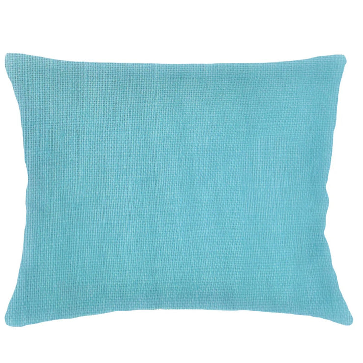 Anaya Home So Soft Linen Caribbean Blue Dutch Euro Pillow 28x36 With Down Insert