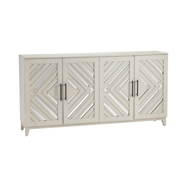 Crestview Collection Phoebe White Acacia Wood Sideboard