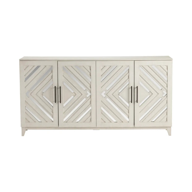 Crestview Collection Phoebe White Acacia Wood Sideboard