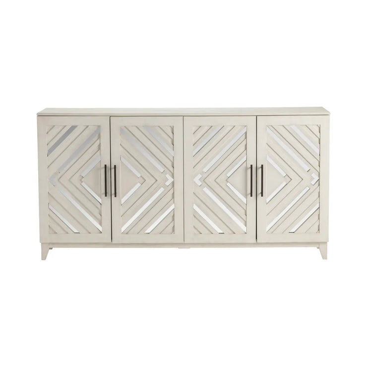 Crestview Collection Phoebe White Acacia Wood Sideboard