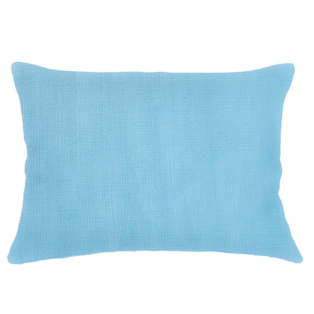 Anaya Home So Soft Linen Surf Blue Lumbar Pillow 14x20 With Down Insert