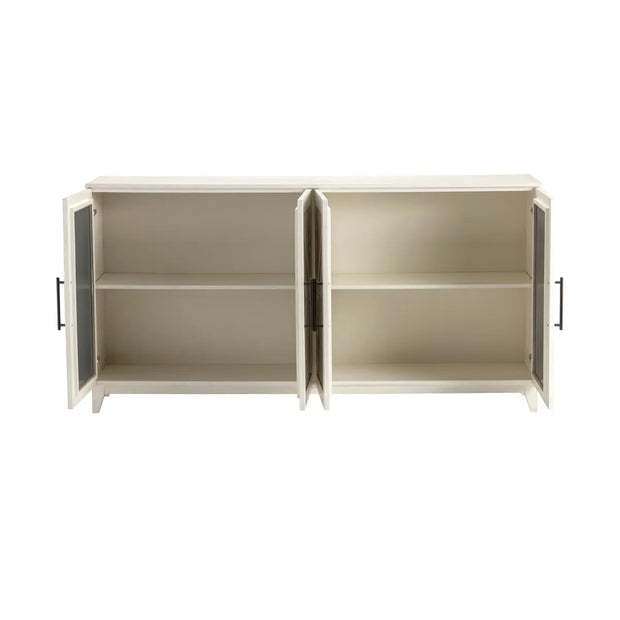 Crestview Collection Phoebe White Acacia Wood Sideboard