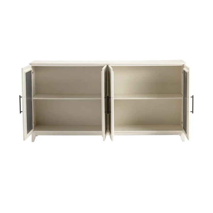 Crestview Collection Phoebe White Acacia Wood Sideboard
