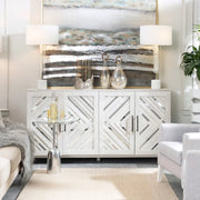 Crestview Collection Phoebe White Acacia Wood Sideboard