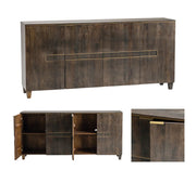 Crestview Collection Belle Meade Distressed Dark Brown Modern Sideboard