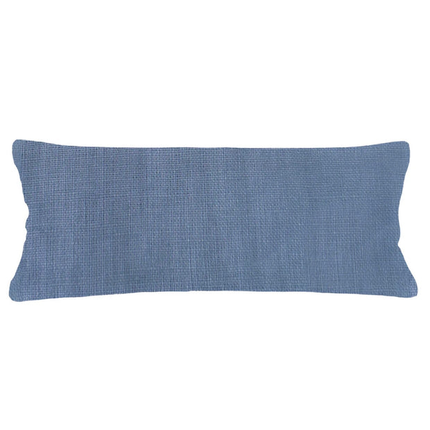 Anaya Home So Soft Linen Cape Blue Lumbar Pillow 14x40 With Down Insert