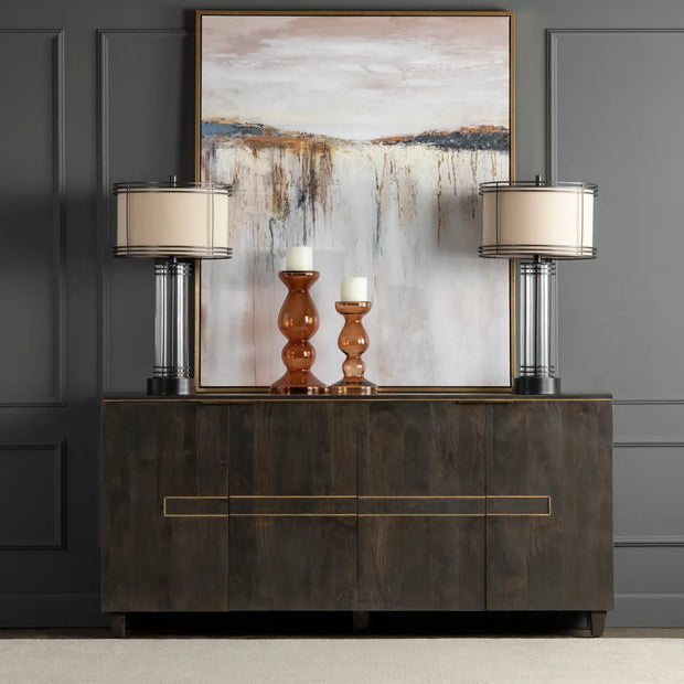 Crestview Collection Belle Meade Distressed Dark Brown Modern Sideboard