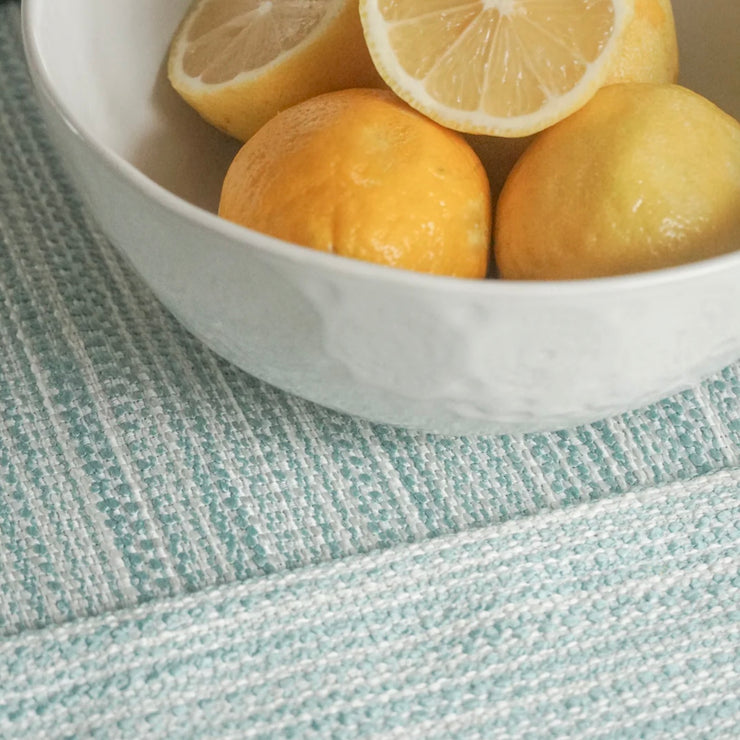 Anaya Home Bay View Aqua Indoor Outdoor Table Runner