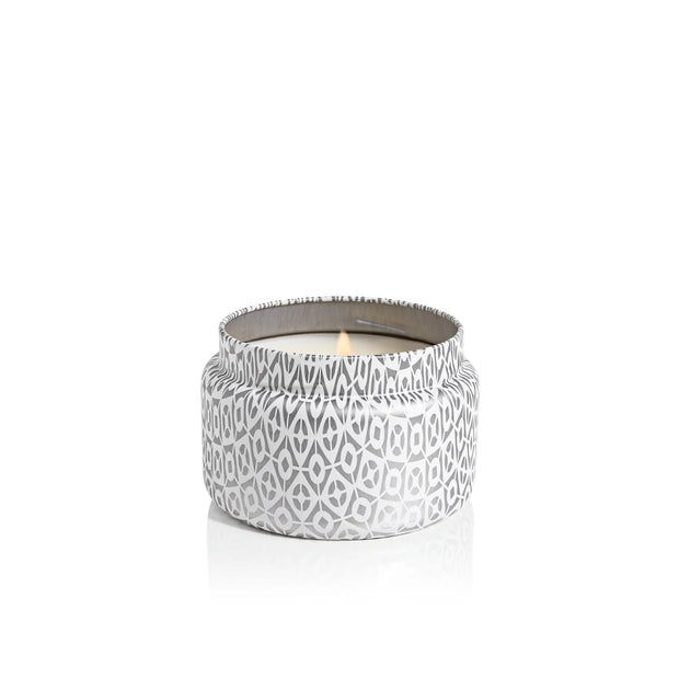 Capri Blue Volcano White Printed Travel Tin Candle 8 oz