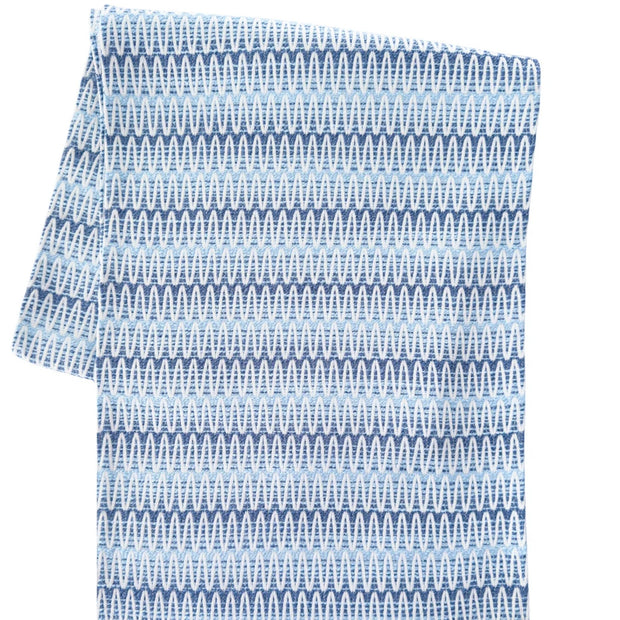 Anaya Home Summer Twist Blue Indoor Outdoor Table Runner