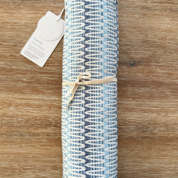 Anaya Home Summer Twist Blue Indoor Outdoor Table Runner