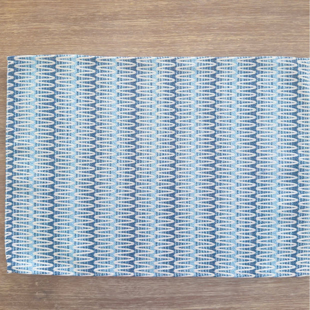Anaya Home Summer Twist Blue Indoor Outdoor Table Runner