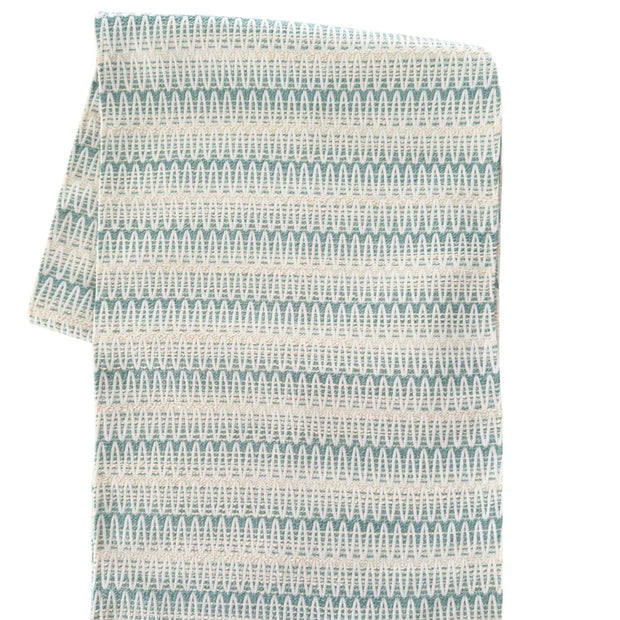 Anaya Home Summer Twist Aqua Indoor Outdoor Table Runner