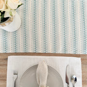 Anaya Home Summer Twist Aqua Indoor Outdoor Table Runner