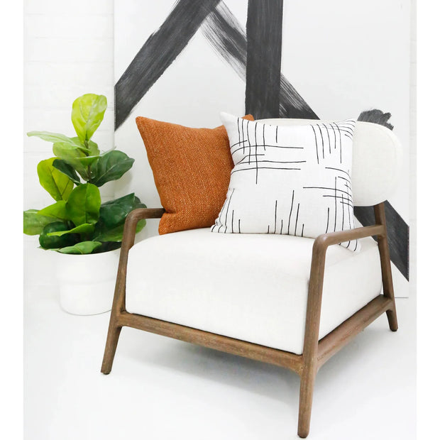 Pom Pom at Home Hendrick Hand Woven Linen Pillow with Insert ~ 20 x 20 ~ Available in 7 Colors