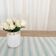 Anaya Home Summer Twist Aqua Indoor Outdoor Table Runner