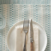 Anaya Home Summer Twist Aqua Indoor Outdoor Table Runner