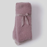 Barefoot Dreams CozyChic 2 Pair Sock Set ~ Teaberry and Heathered Stone