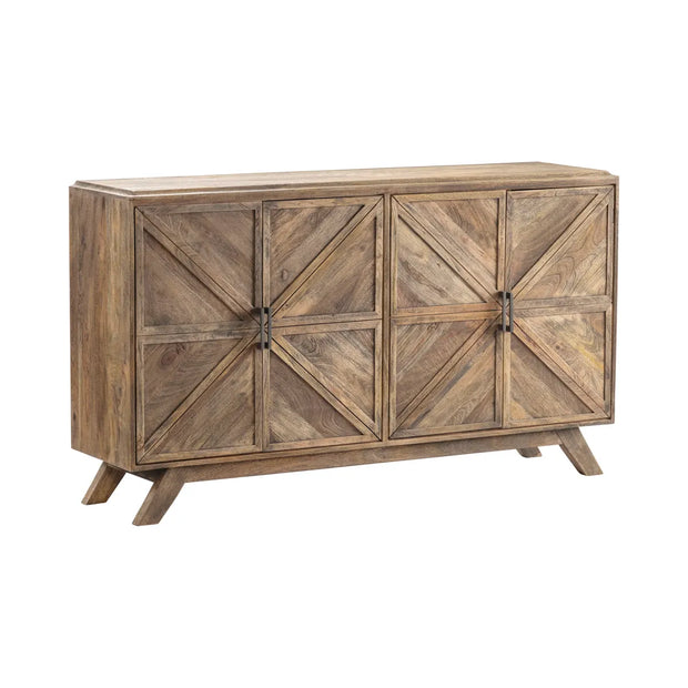 Crestview Collection Rowan Repurposed Barn Door Sideboard